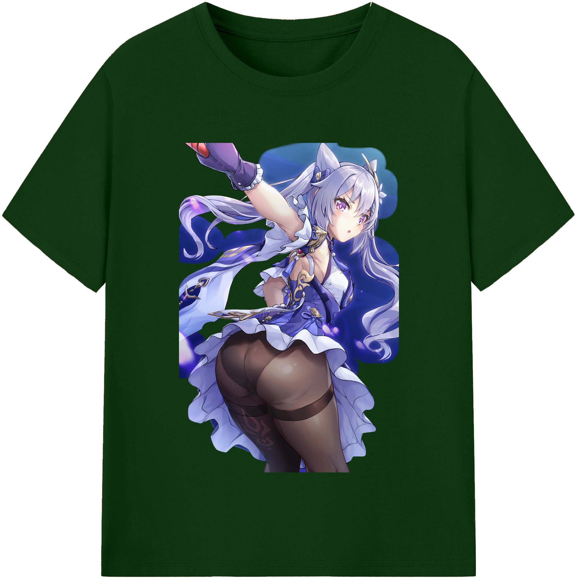 げんし神 刻晴 こくせい genshin Kokusei 綿100％半袖Tシャツ（フロントプリント）